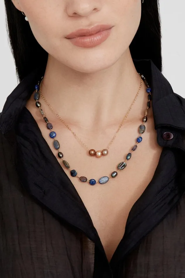 Chan Luu Eden Necklace Blue Lab Mix Women Necklaces