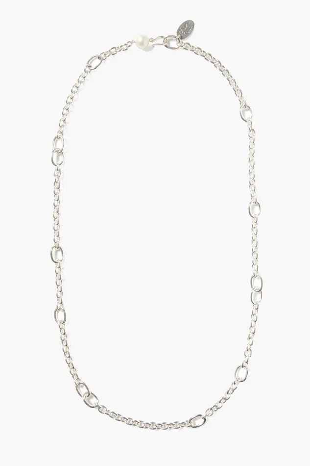 Chan Luu Frances Long Necklace Silver Women Necklaces