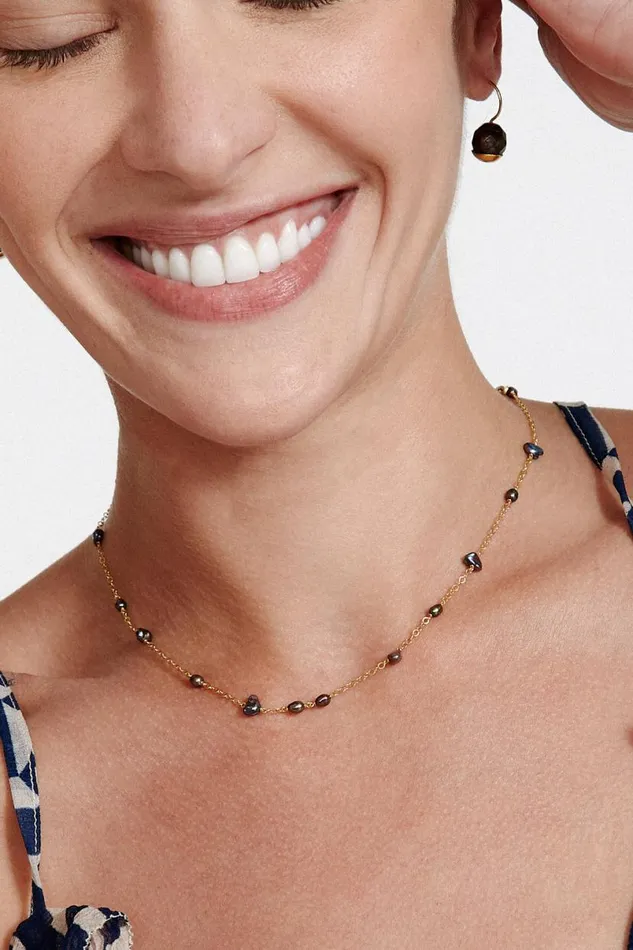Chan Luu Freeform Pearl Necklace Peacock Women Necklaces
