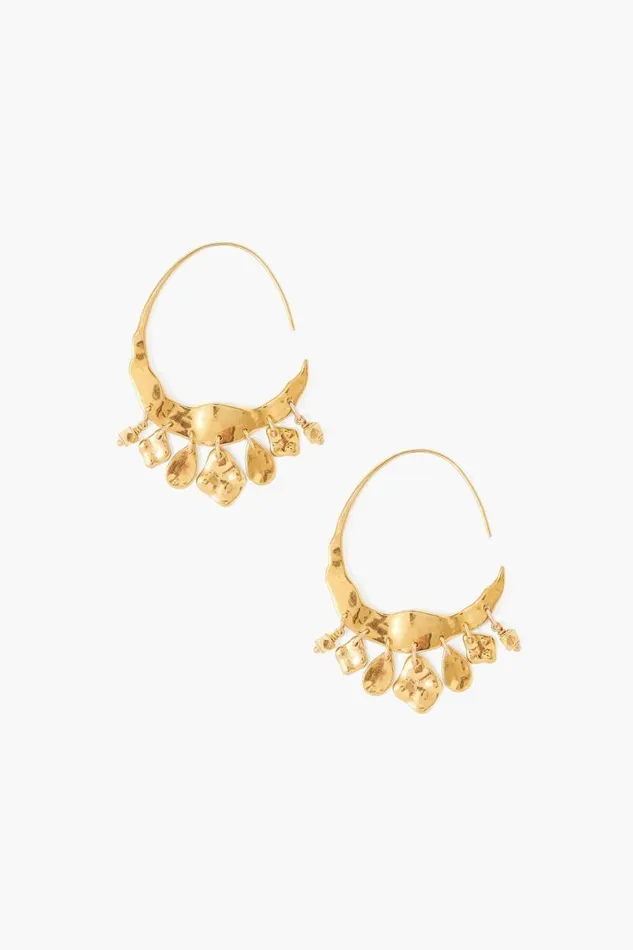 Chan Luu Gold Crescent Earrings Women Earrings