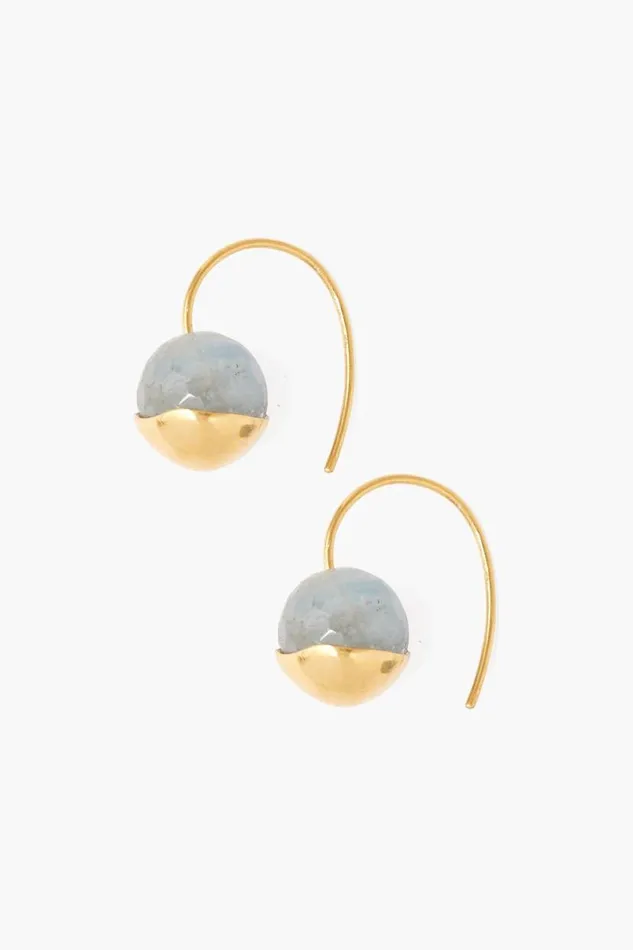 Chan Luu Gold Dipped Aquamarine Earrings Women Earrings