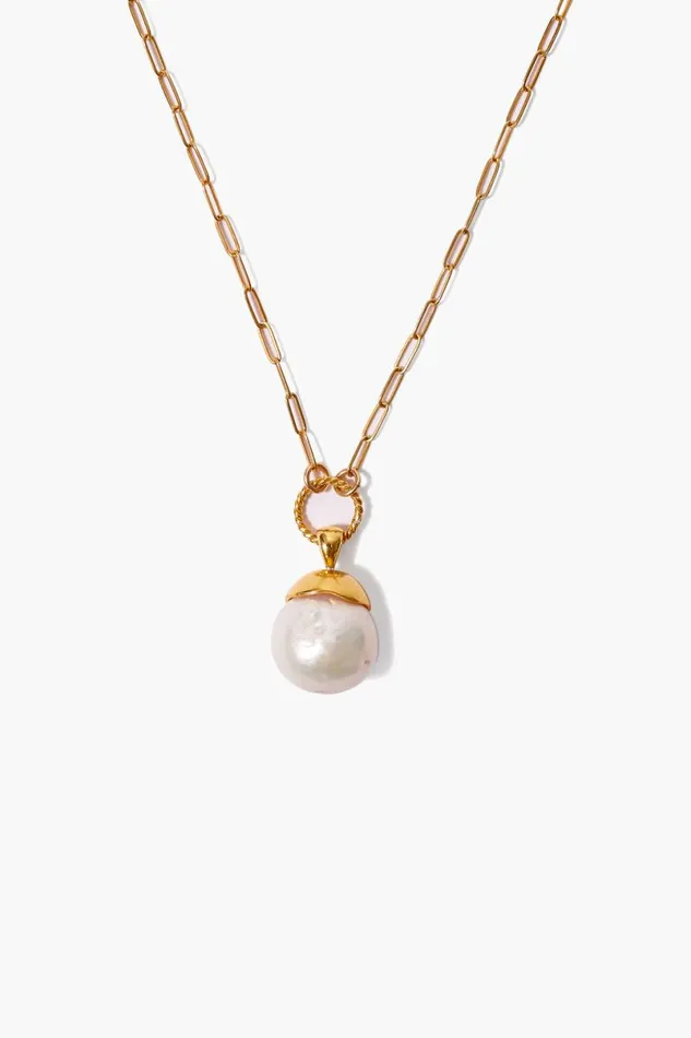 Chan Luu Gold Dipped Pearl Pendant Necklace Women Necklaces