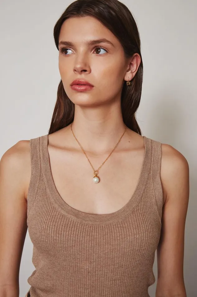 Chan Luu Gold Dipped Pearl Pendant Necklace Women Necklaces