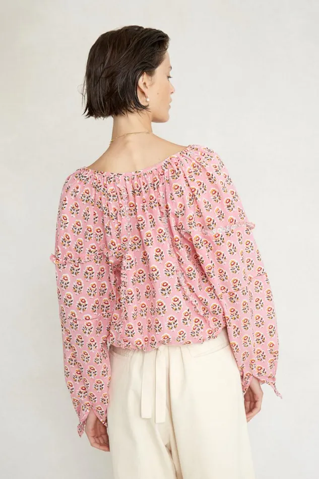 Chan Luu Greta Blouse Parfait Pink Women Tops