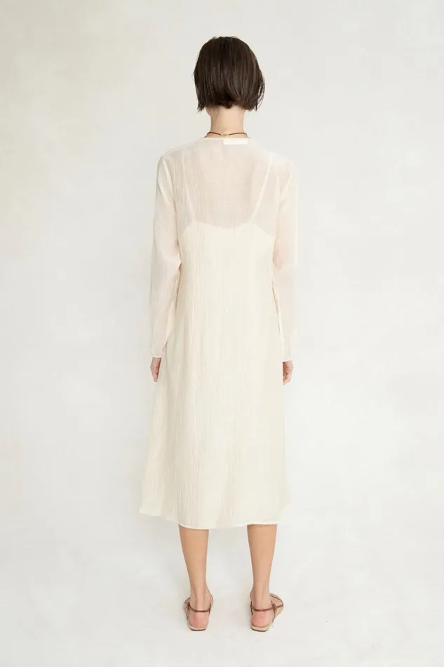 Chan Luu Heather Wrap Dress Antique White Women Dresses