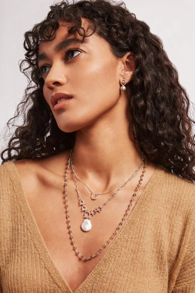 Chan Luu Horseshoe Necklace Silver Women Necklaces