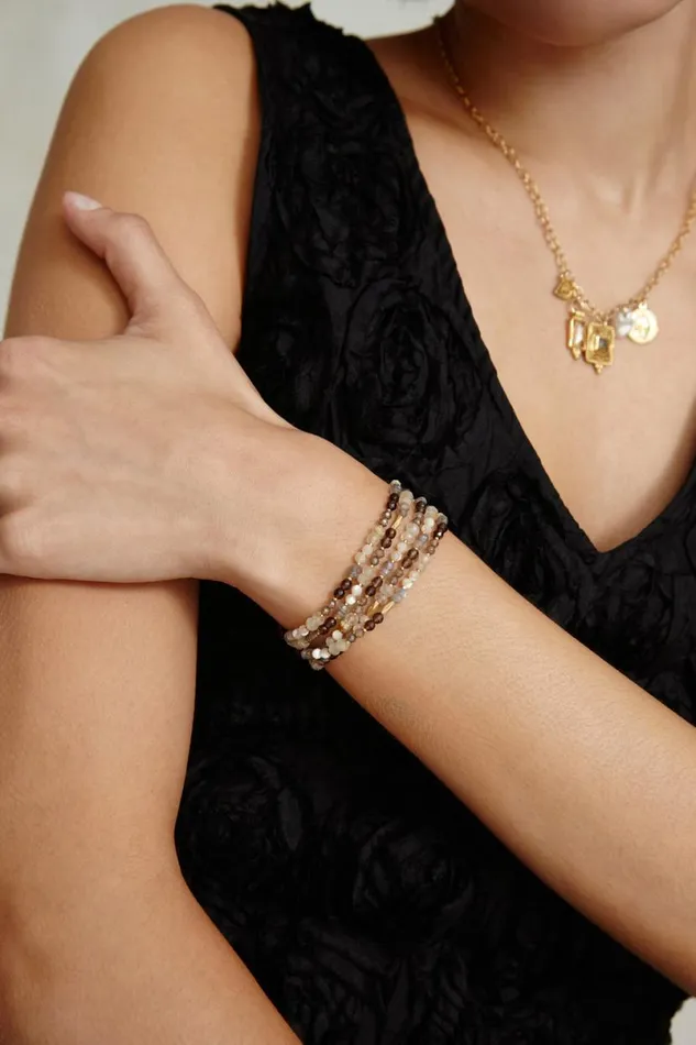 Chan Luu Indio Naked Wrap Bracelet Natural Mix Women Bracelets