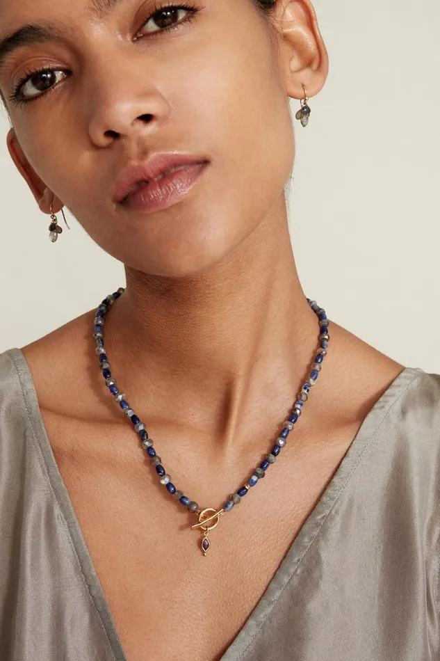 Chan Luu Indira Toggle Necklace Sodalite Mix Women Necklaces