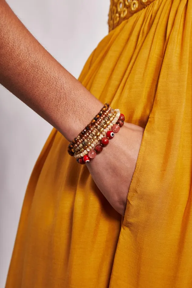 Chan Luu Izmir Evil Eye Bracelet Red Mix Women Bracelets