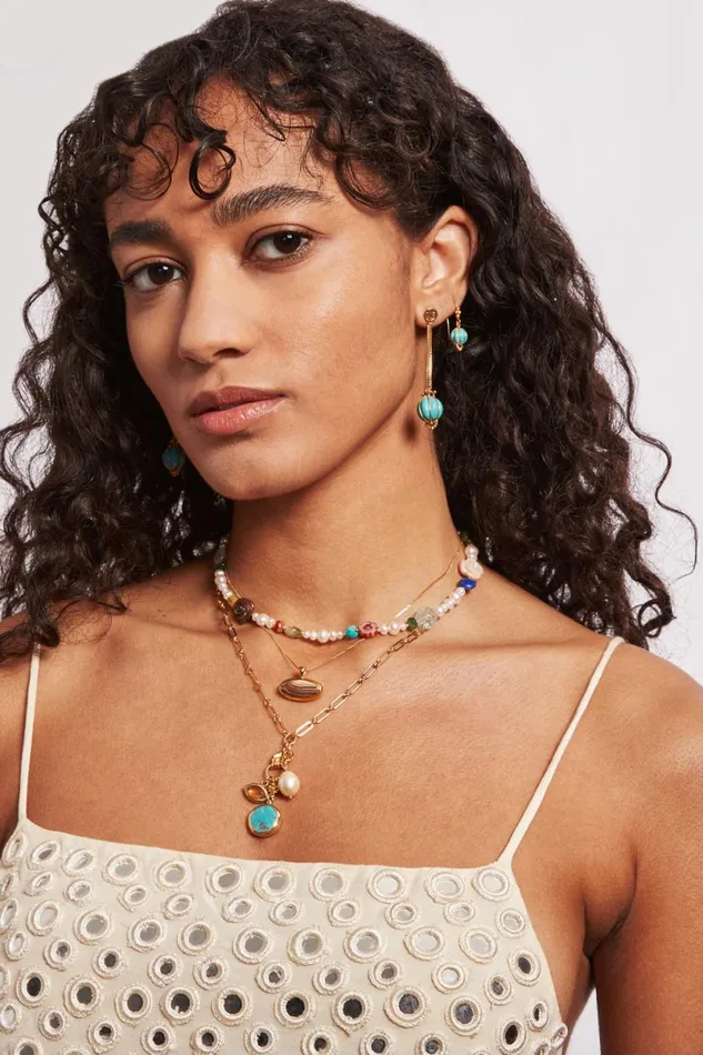 Chan Luu Jardin Necklace White Pearl Mix Women Necklaces