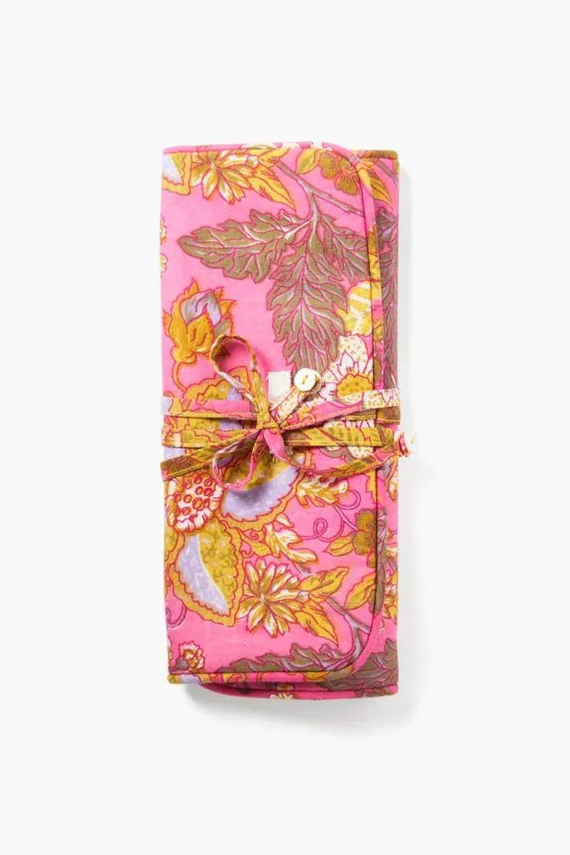 Chan Luu Jewelry Roll Up Case Chateau Rose Women Jewelry Storage