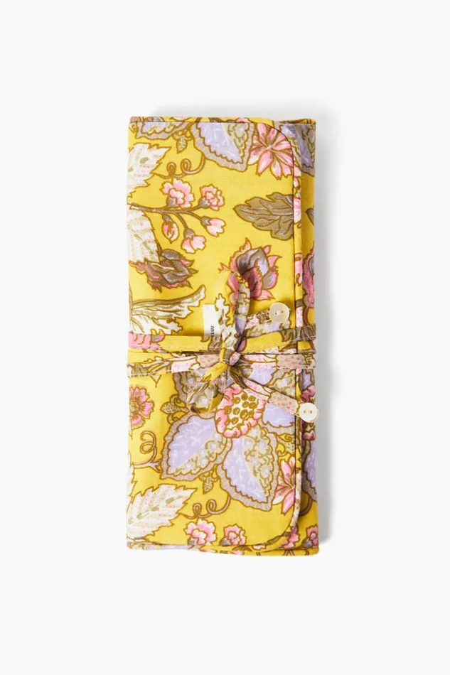 Chan Luu Jewelry Roll Up Case Yellow Women Jewelry Storage