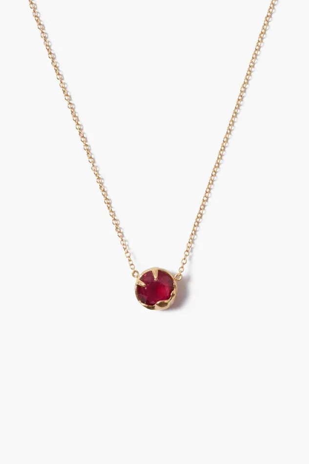 Chan Luu July Birthstone Necklace Ruby Crystal Women Necklaces