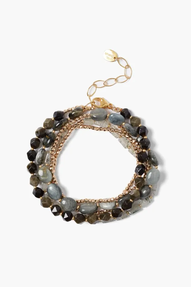 Chan Luu Kenai Naked Wrap Bracelet Black Mix Women Bracelets