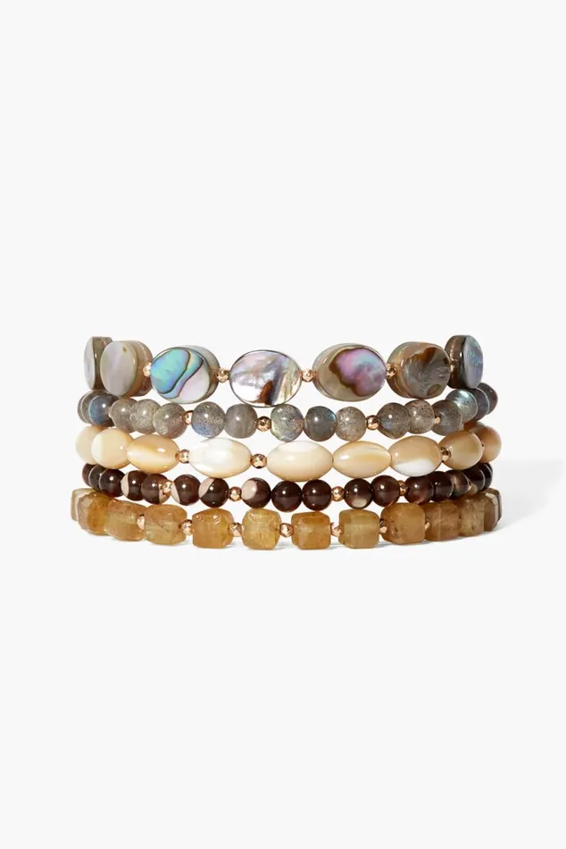 Chan Luu Keyes Naked Wrap Bracelet Natural Mix Women Bracelets