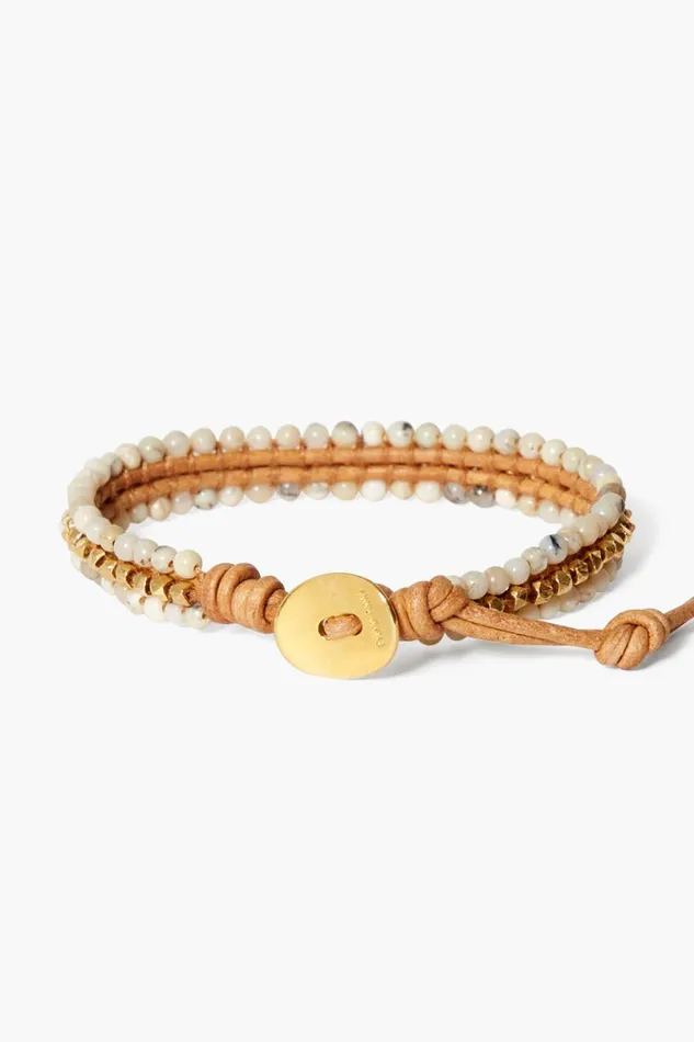 Chan Luu Koa Cuff Wrap Bracelet Multi Brioche Agate Women Bracelets