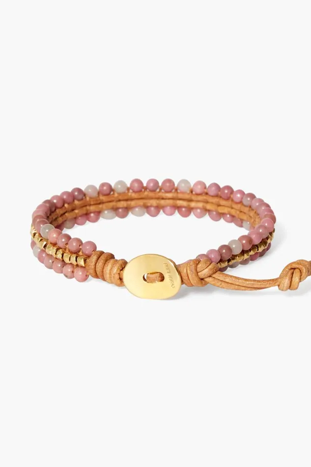 Chan Luu Koa Cuff Wrap Bracelet Rhodonite Women Bracelets