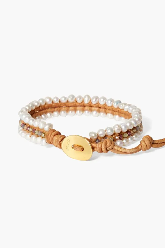 Chan Luu Koa Wrap Bracelet Pearl Mix Women Bracelets
