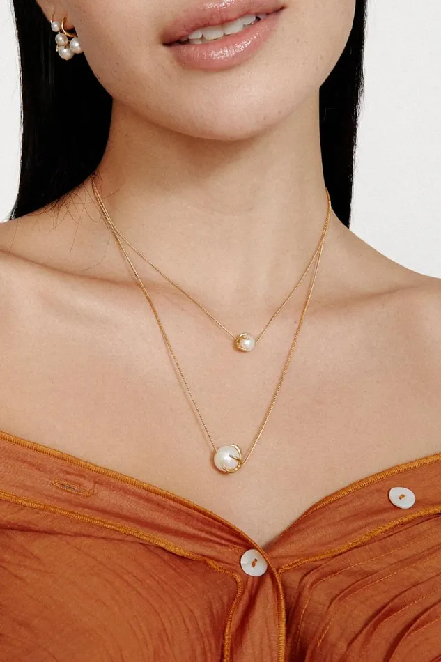 Chan Luu Lark Necklace White Pearl Women Necklaces