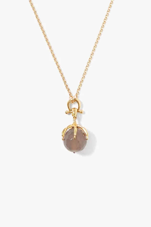 Chan Luu Lark Pendant Necklace Grey Onyx Women Necklaces