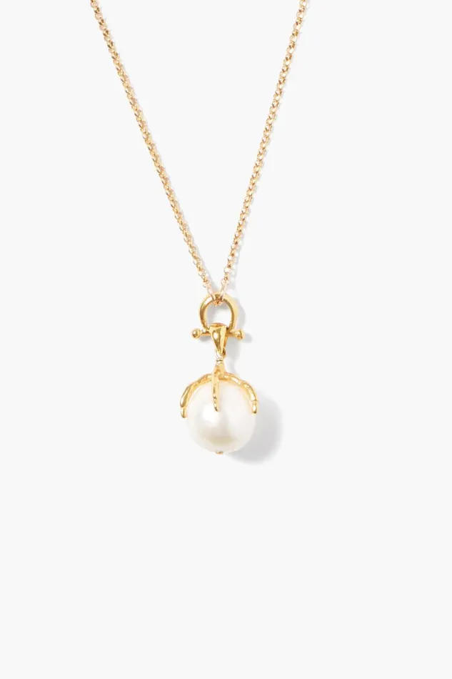 Chan Luu Lark Pendant Necklace White Pearl Women Necklaces