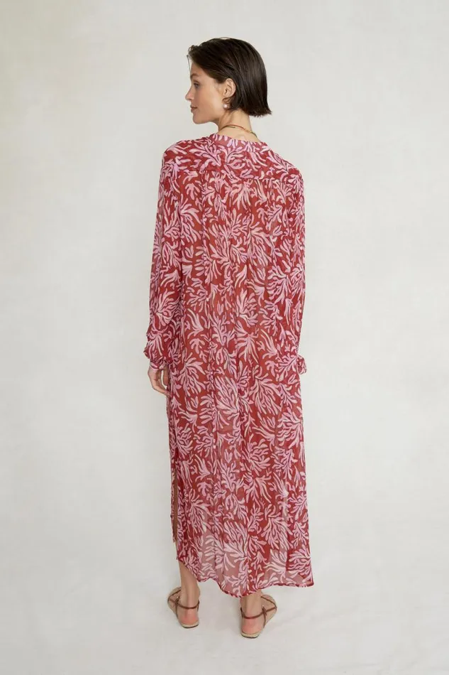 Chan Luu Louisa Dress Red Ochre Women Dresses