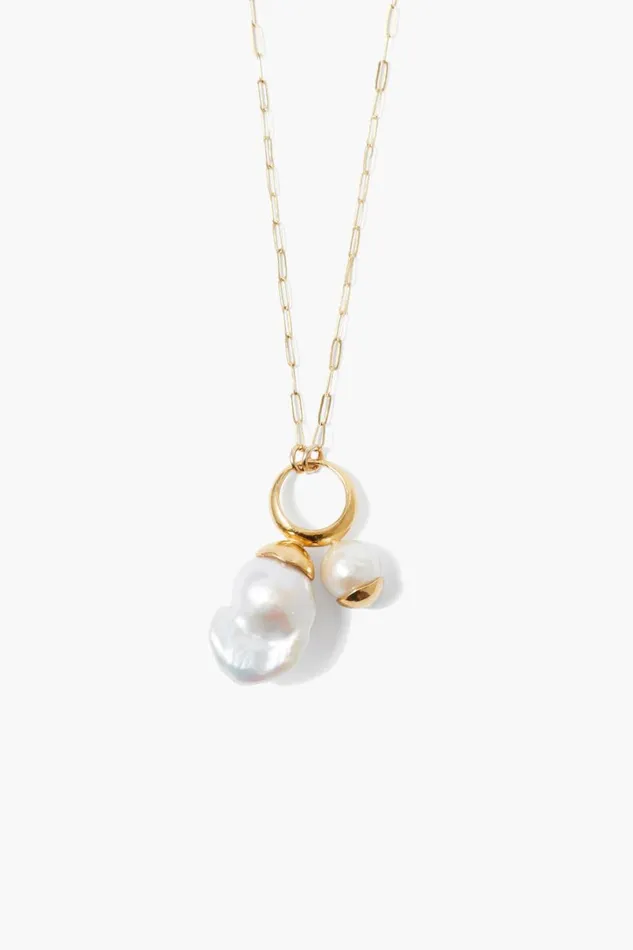 Chan Luu Luana Pearl Necklace Gold Women Necklaces