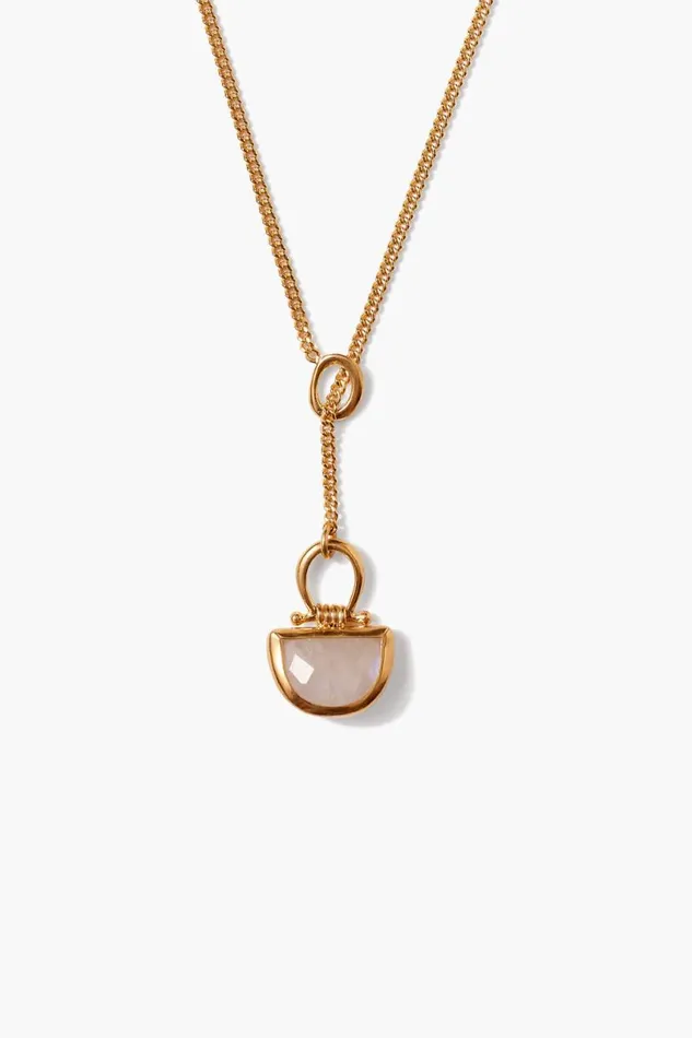 Chan Luu Luna Drop Necklace Moonstone Women Necklaces