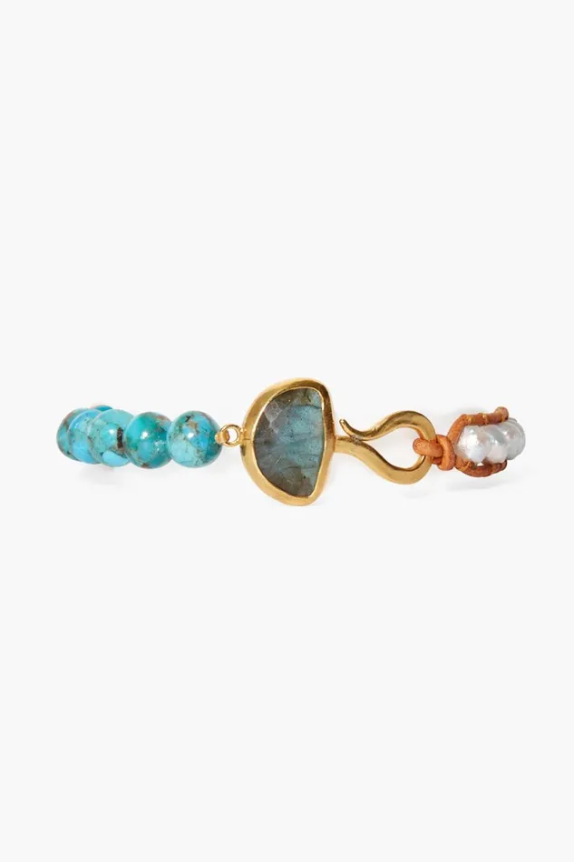 Chan Luu Luna Wrap Bracelet Turquoise Mix Women Bracelets