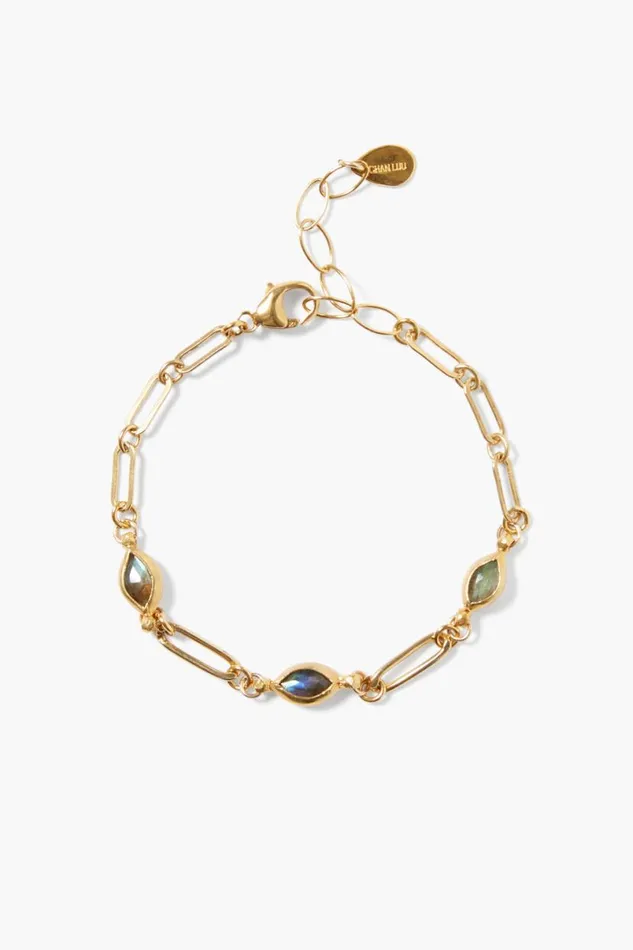 Chan Luu Lydia Bracelet Gold Labradorite Women Bracelets
