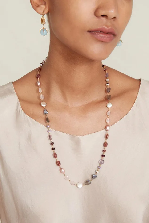Chan Luu Maeve Necklace Lavender Mix Women Necklaces