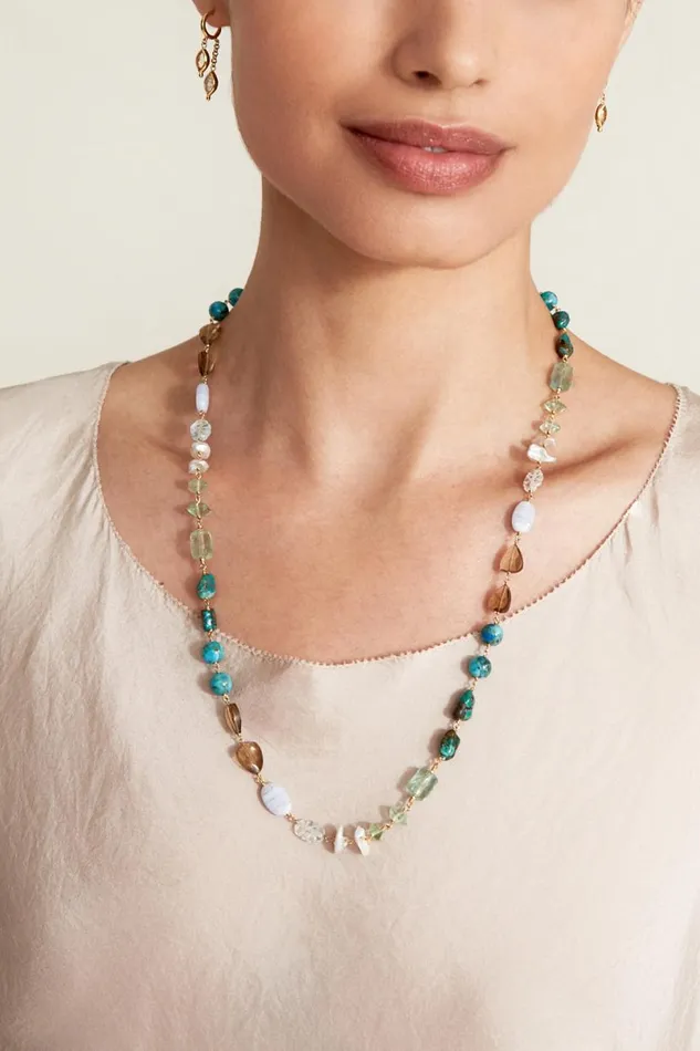 Chan Luu Maeve Necklace Turquoise Mix Women Necklaces