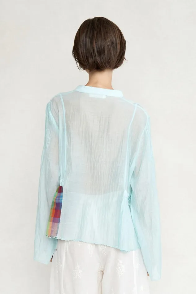 Chan Luu Maisie Blouse Aqua Women Tops