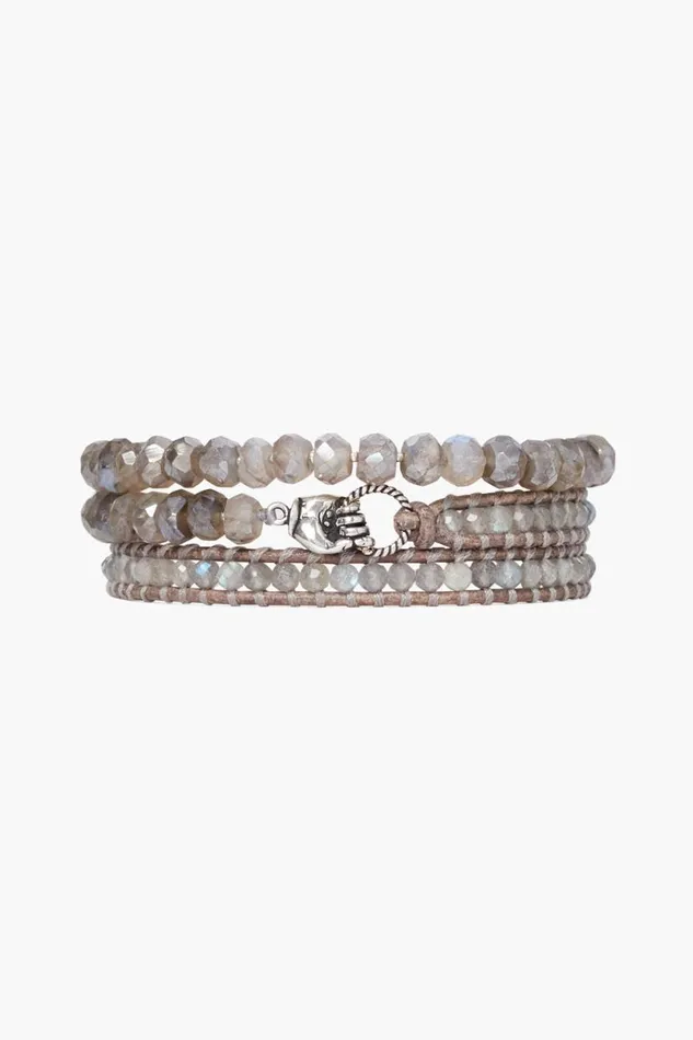 Chan Luu Mano Triple Wrap Bracelet Labradorite Women Bracelets