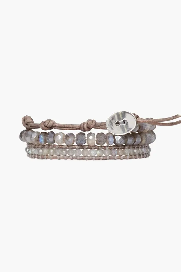 Chan Luu Mano Triple Wrap Bracelet Labradorite Women Bracelets