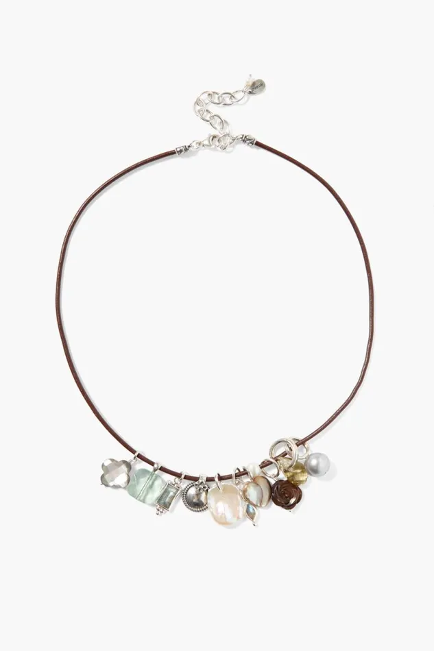 Chan Luu Mariposa Charm Necklace Silver Mix Women Necklaces