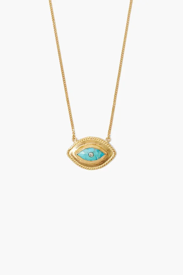 Chan Luu Mariya Evil Eye Necklace Turquoise Women Necklaces