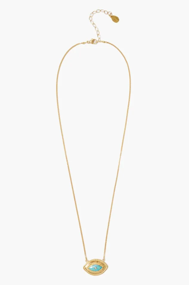 Chan Luu Mariya Evil Eye Necklace Turquoise Women Necklaces
