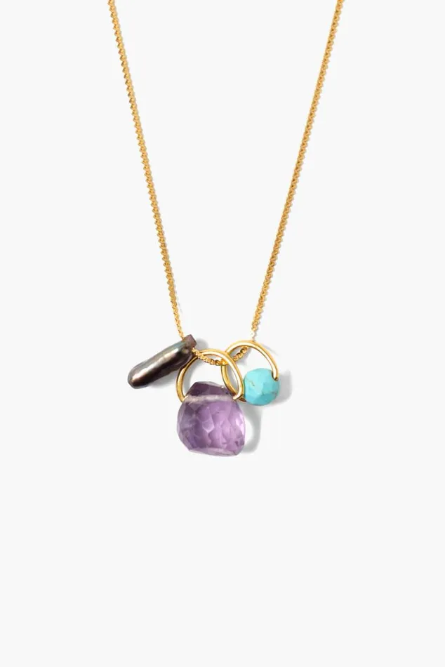 Chan Luu Meridian Necklace Amethyst Mix Women Necklaces