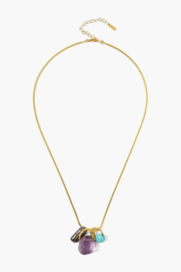 Chan Luu Meridian Necklace Amethyst Mix Women Necklaces