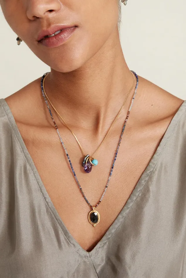 Chan Luu Meridian Necklace Amethyst Mix Women Necklaces