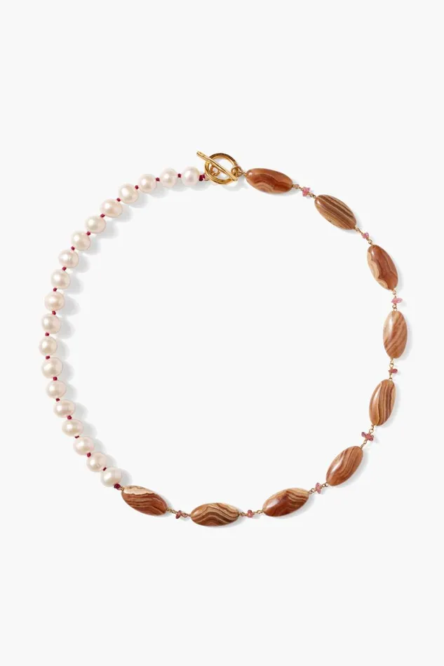 Chan Luu Meridian Necklace Rhodochrosite Women Necklaces