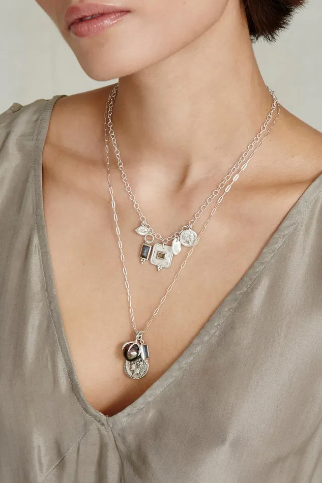 Chan Luu Pilar Necklace Silver Mix Women Necklaces