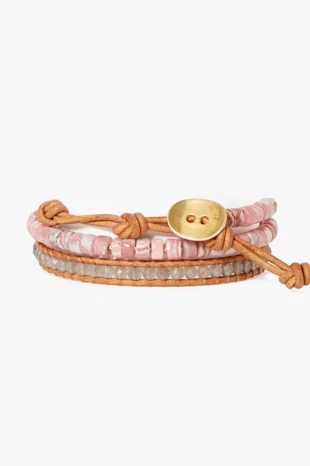 Chan Luu Rahel Triple Wrap Bracelet Pink Mix Women Bracelets