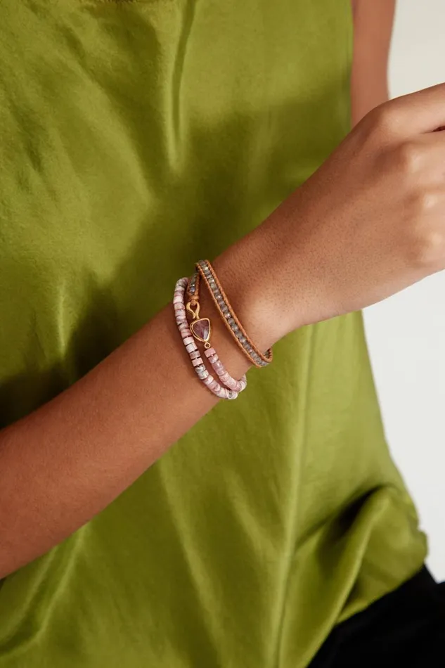 Chan Luu Rahel Triple Wrap Bracelet Pink Mix Women Bracelets