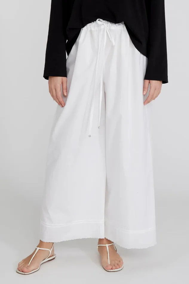 Chan Luu Ramona Poplin Pant White Women Bottoms