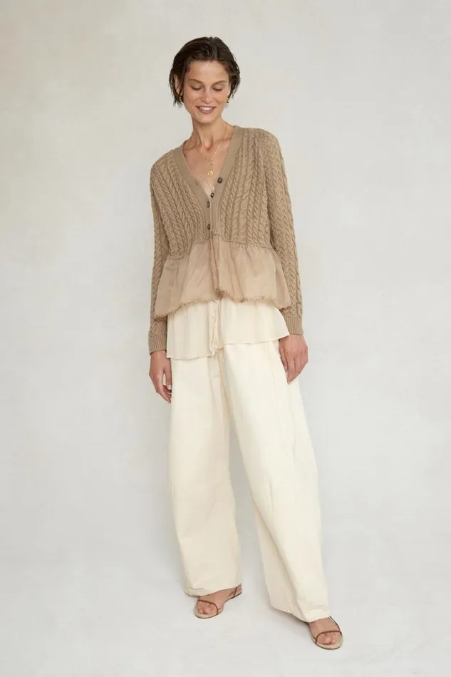 Chan Luu Rebecca Cardigan Almondine Women Knitwear