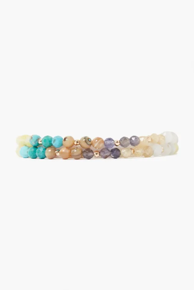 Chan Luu Rio Naked Wrap Bracelet Turquoise Mix Women Bracelets