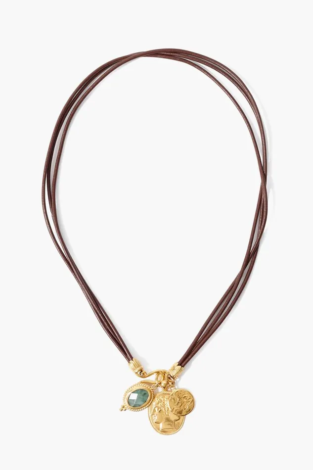 Chan Luu Roma Charm Necklace Emerald Mix Women Necklaces