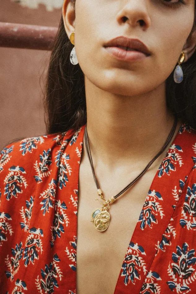 Chan Luu Roma Charm Necklace Emerald Mix Women Necklaces